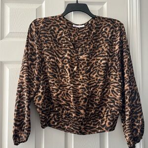 Woman’s leopard print blouse